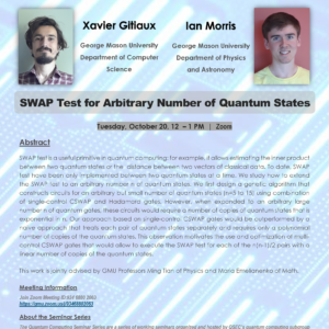 QSEC Quantum Computing Seminar Series: 10/20/2020