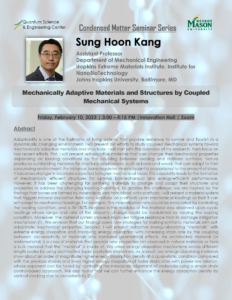 Mechanically Adaptive Materials and Structures by Coupled Mechanical Systems by Sung Hoon Kang of Hopkins Extreme Materials Institute, Institute for NanoBioTechnology  Johns Hopkins University